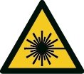 Warnzeichen - Laserstrahl - nicht nachleuchtend - ISO 7010 - Folie selbstklebend-0