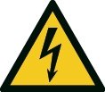 Warnzeichen - elektrische Spannung - nicht nachleuchtend - ISO 7010 - Folie selbstklebend-0