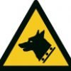 Warnzeichen - Wachhund - nicht nachleuchtend - ISO 7010 - Folie selbstklebend-0