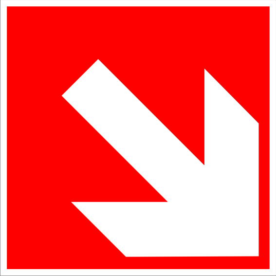 Brandschutzzeichen - Richtungsangabe aufwärts/abwärts - lang nachleuchtend - BGV A8-0