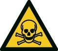 Warnzeichen - giftige Stoffe - nicht nachleuchtend - ISO 7010 - Folie selbstklebend-0