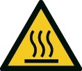 Warnzeichen - heiße Oberfläche - nicht nachleuchtend - ISO 7010 - Folie selbstklebend-0