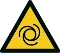 Warnzeichen - automatischer Anlauf - nicht nachleuchtend - ISO 7010 - Folie selbstklebend-0