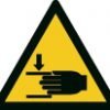 Warnzeichen - Handverletzung - nicht nachleuchtend - ISO 7010 - Folie selbstklebend-0