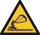 Warnzeichen - Kitesurfer - nicht nachleuchtend - BGV A8 - Folie selbstklebend-0