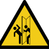 Warnzeichen - aufschlagende Tür - nicht nachleuchtend - ISO 7010 - Folie selbstklebend-0